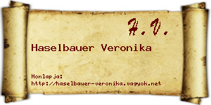 Haselbauer Veronika névjegykártya